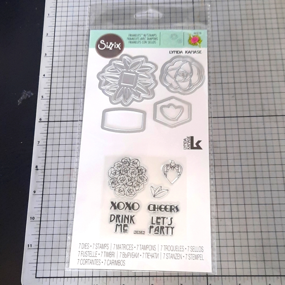 Sizzix floral stamp and die set